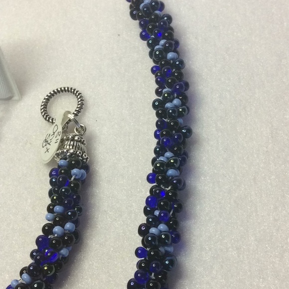FINAL SALE PRICE Designer Jewelry Set with Onyx & Blue Beads - Picture 2 of 5